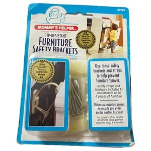Mommy's Helper Tip-Resistant Furniture Safety Brackets new